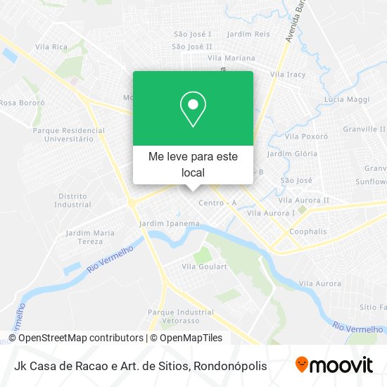 Jk Casa de Racao e Art. de Sitios mapa