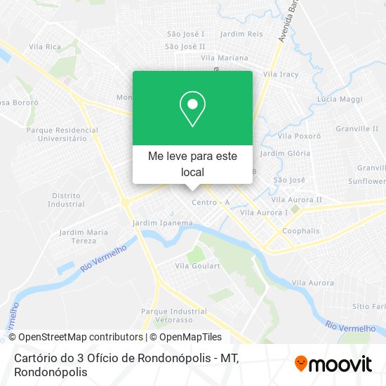 Cartório do 3 Ofício de Rondonópolis - MT mapa