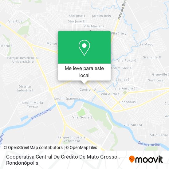 Cooperativa Central De Crédito De Mato Grosso. mapa