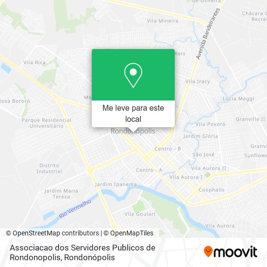 Associacao dos Servidores Publicos de Rondonopolis mapa
