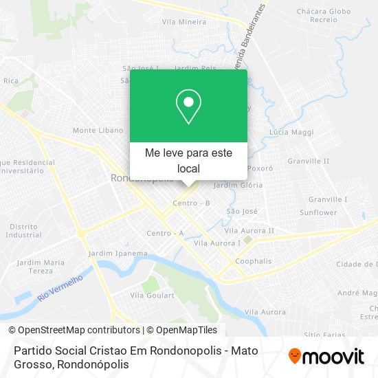 Partido Social Cristao Em Rondonopolis - Mato Grosso mapa