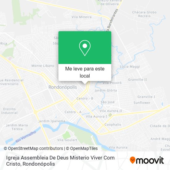 Igreja Assembleia De Deus Misterio Viver Com Cristo mapa