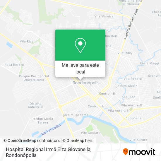 Hospital Regional Irmã Elza Giovanella mapa