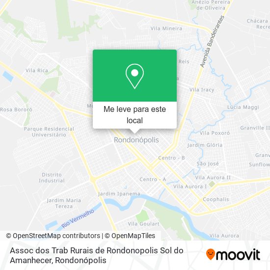 Assoc dos Trab Rurais de Rondonopolis Sol do Amanhecer mapa