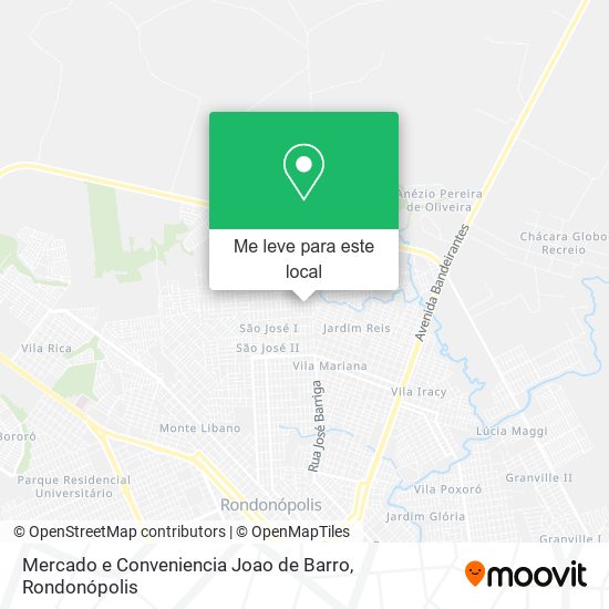 Mercado e Conveniencia Joao de Barro mapa