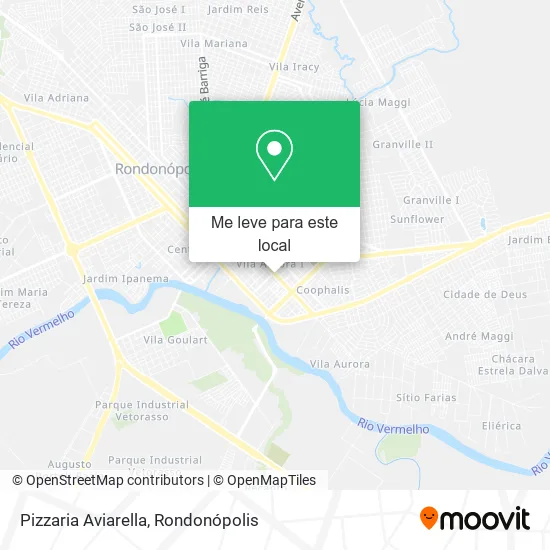 Pizzaria Aviarella mapa