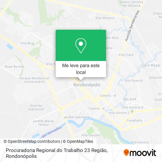 Procuradoria Regional do Trabalho 23 Região mapa