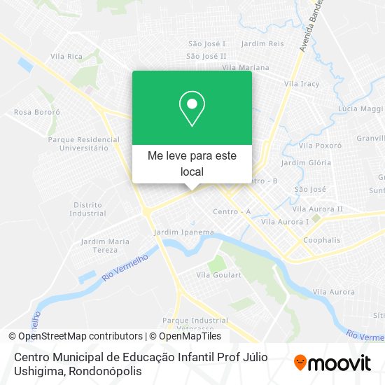 Centro Municipal de Educação Infantil Prof Júlio Ushigima mapa