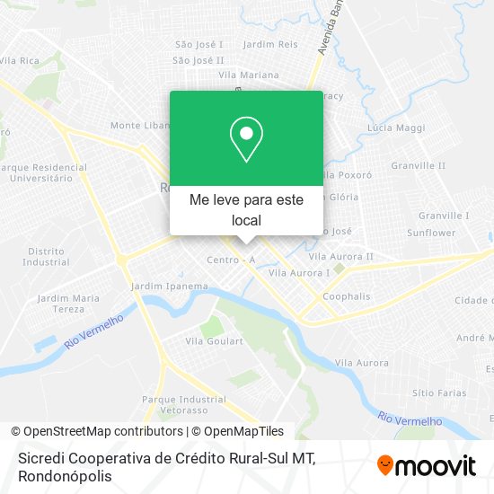 Sicredi Cooperativa de Crédito Rural-Sul MT mapa