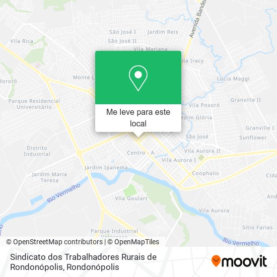 Sindicato dos Trabalhadores Rurais de Rondonópolis mapa