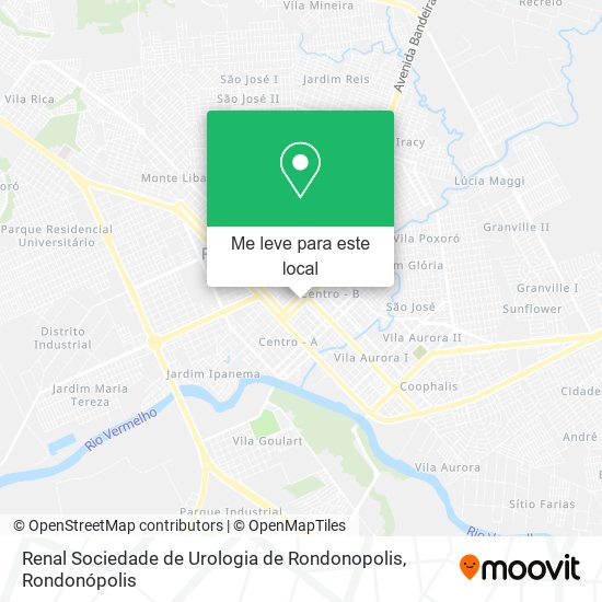 Renal Sociedade de Urologia de Rondonopolis mapa