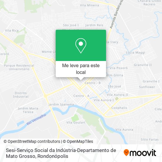 Sesi-Serviço Social da Indústria-Departamento de Mato Grosso mapa