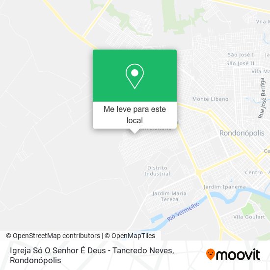 Igreja Só O Senhor É Deus - Tancredo Neves mapa