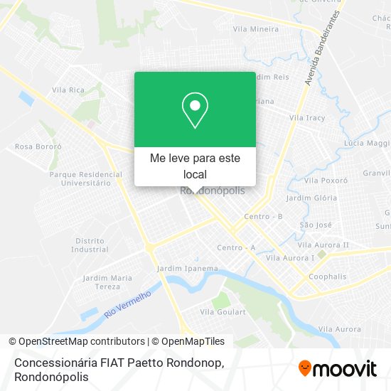 Concessionária FIAT Paetto Rondonop mapa