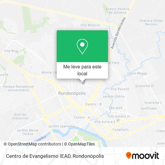 Centro de Evangelismo IEAD mapa