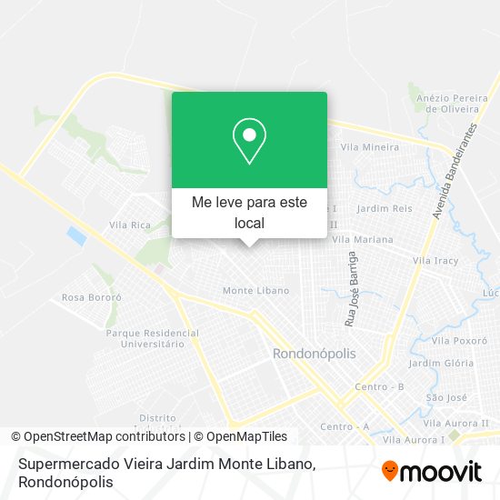 Supermercado Vieira Jardim Monte Libano mapa