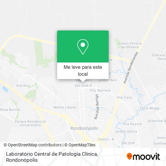 Laboratório Central de Patologia Clínica mapa