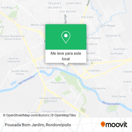Pousada Bom Jardim mapa