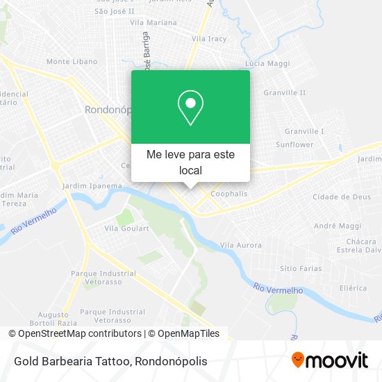 Gold Barbearia Tattoo mapa