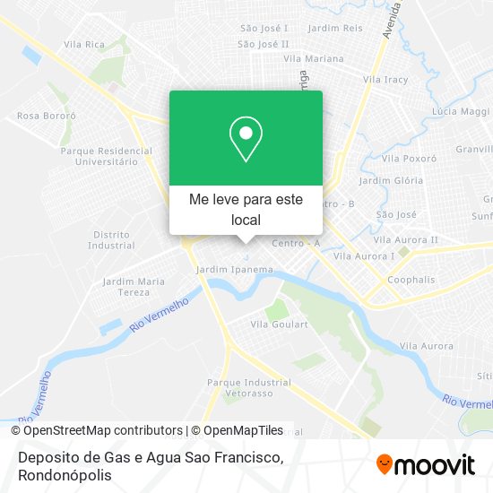 Deposito de Gas e Agua Sao Francisco mapa