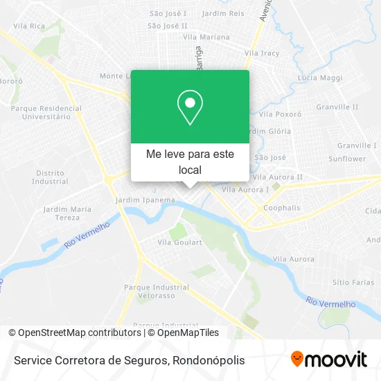 Service Corretora de Seguros mapa