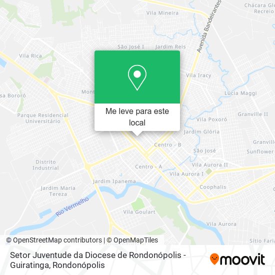 Setor Juventude da Diocese de Rondonópolis - Guiratinga mapa