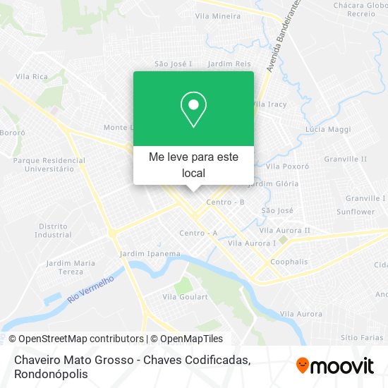 Chaveiro Mato Grosso - Chaves Codificadas mapa