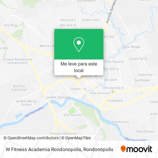 W Fitness Academia Rondonopolis mapa