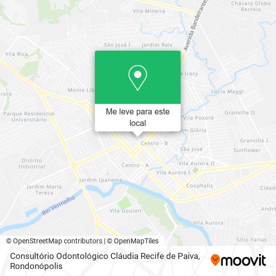 Consultório Odontológico Cláudia Recife de Paiva mapa