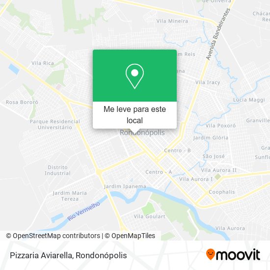 Pizzaria Aviarella mapa