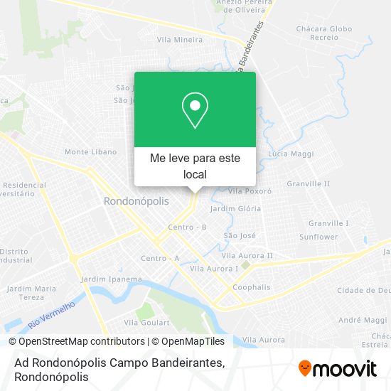 Ad Rondonópolis Campo Bandeirantes mapa