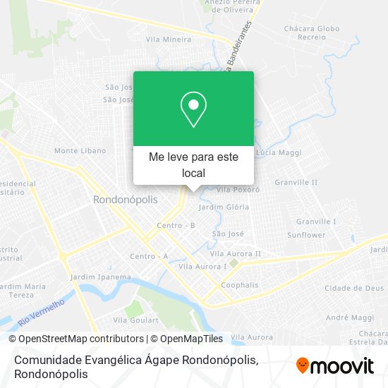Comunidade Evangélica Ágape Rondonópolis mapa