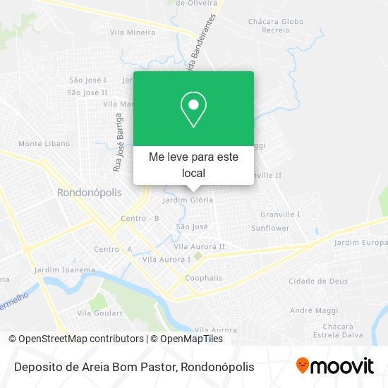 Deposito de Areia Bom Pastor mapa