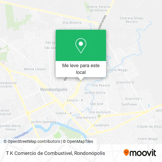 T K Comercio de Combustivel mapa