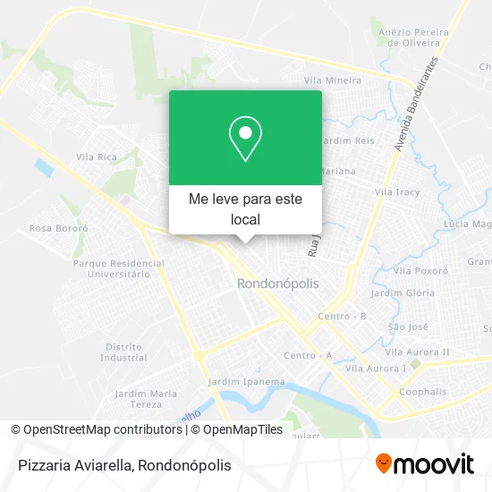 Pizzaria Aviarella mapa