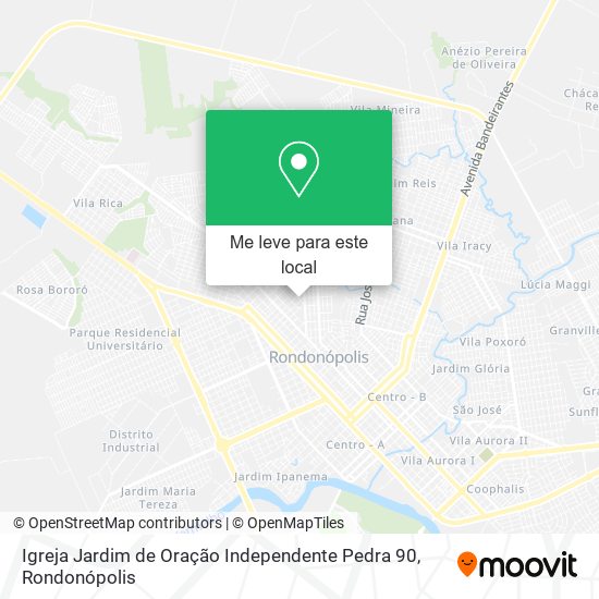 Igreja Jardim de Oração Independente Pedra 90 mapa