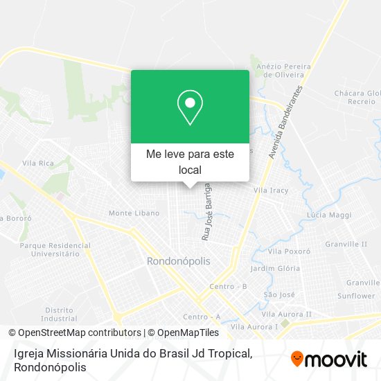 Igreja Missionária Unida do Brasil Jd Tropical mapa