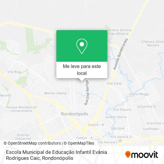 Escola Municipal de Educação Infantil Evânia Rodrigues Caic mapa