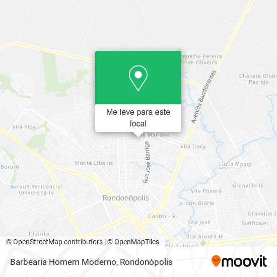 Barbearia Homem Moderno mapa