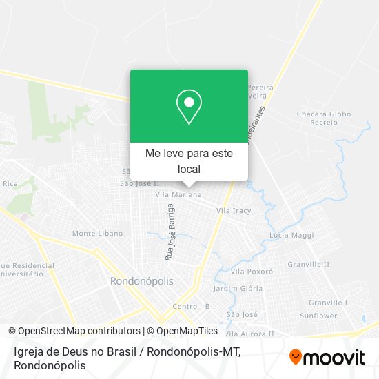 Igreja de Deus no Brasil / Rondonópolis-MT mapa