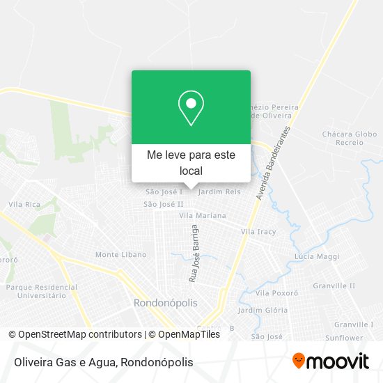 Oliveira Gas e Agua mapa