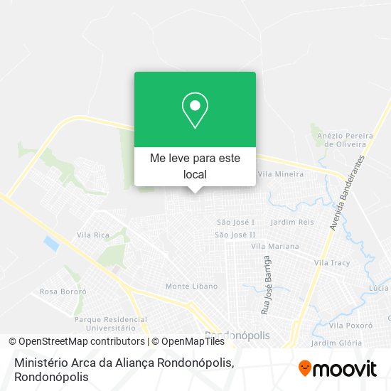 Ministério Arca da Aliança Rondonópolis mapa