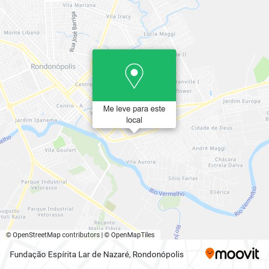 Fundação Espírita Lar de Nazaré mapa