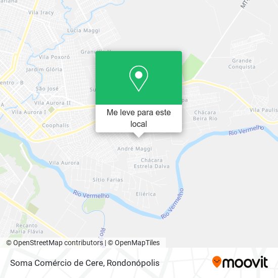 Soma Comércio de Cere mapa