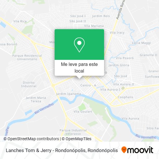 Lanches Tom & Jerry - Rondonópolis mapa