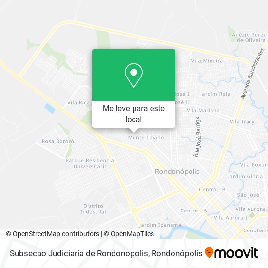 Subsecao Judiciaria de Rondonopolis mapa