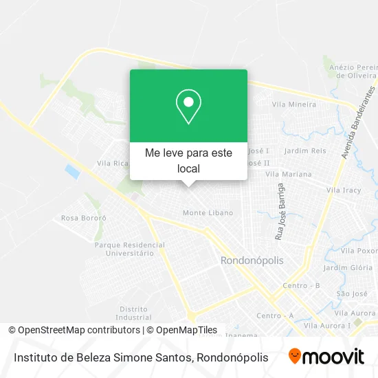 Instituto de Beleza Simone Santos mapa