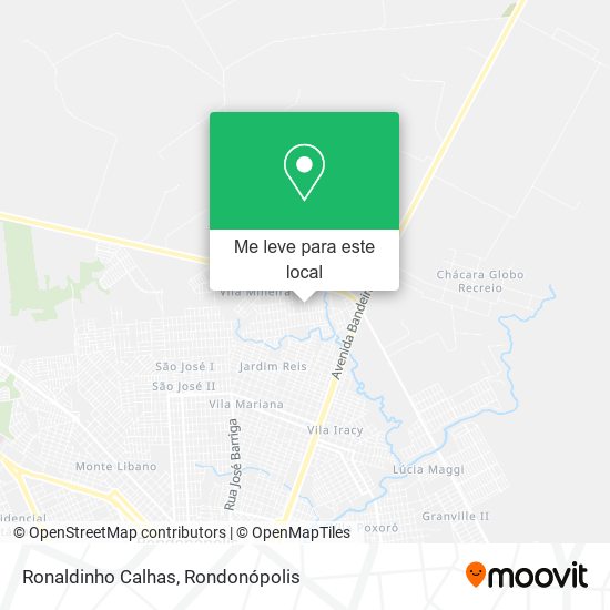 Ronaldinho Calhas mapa