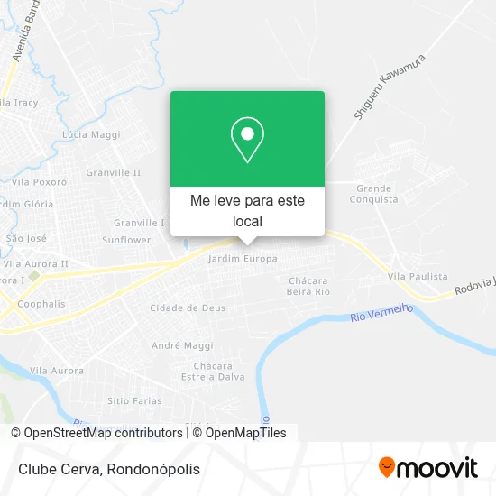 Clube Cerva mapa