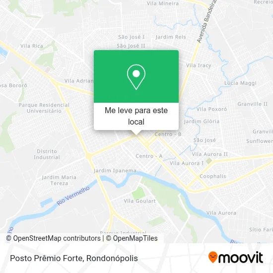 Posto Prêmio Forte mapa
